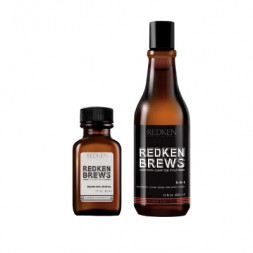 Kit Redken Brews Shampoo 3 in 1 + Beard Oil