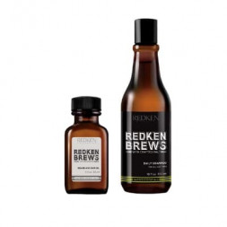 Kit Redken Brews Daily Shampoo + Beard Oil